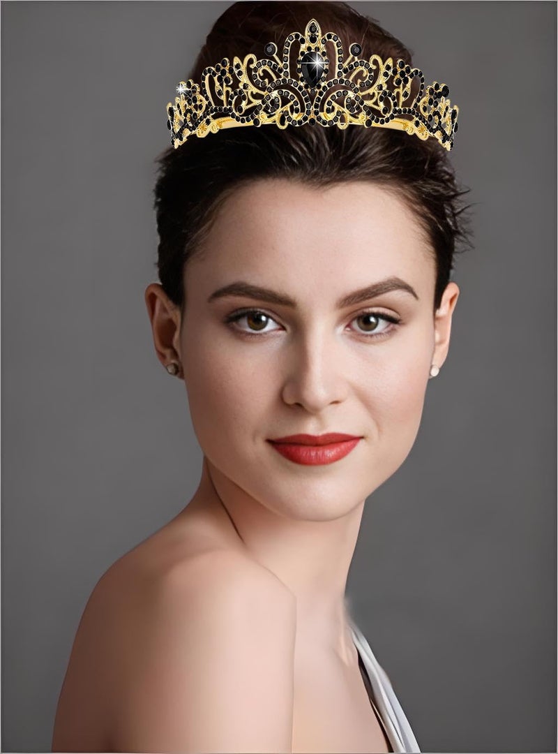 AXX Princess Crown for Women, Crystal Queen Tiaras for Girls Bridal Hair Accessories Gifts for Birthday Wedding Prom, Bridal Party, Pageant, Halloween Christmas Costume - Image 5